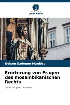 portada Erörterung von Fragen des mosambikanischen Rechts (in German)