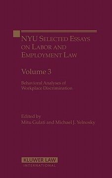 portada nyu selected essays labor and employment law: behavioral analysis of workplace discrimination (en Inglés)