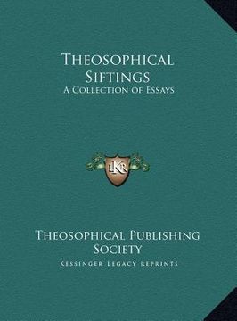 portada theosophical siftings: a collection of essays (in English)