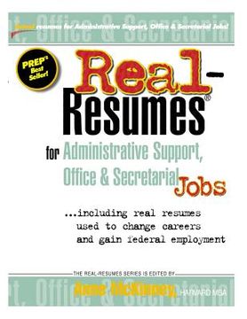 portada Real-Resumes for Administrative Support, Office & Secretarial Jobs