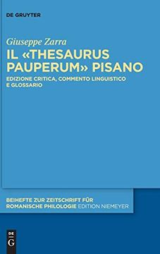 portada Thesaurus Pauperum Pisano: Edizione Critica, Commento Linguistico e Glossario 