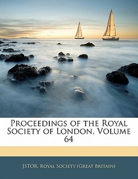 portada proceedings of the royal society of london, volume 64