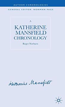 portada A Katherine Mansfield Chronology (Author Chronologies Series) (en Inglés)