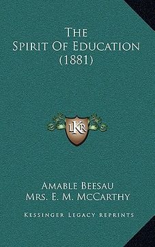 portada the spirit of education (1881) (en Inglés)
