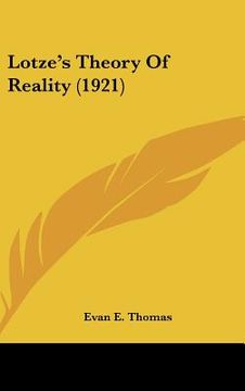 portada lotze's theory of reality (1921)