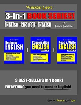 portada Preston Lee’S 3-In-1 Book Series! Beginner English, Conversation English & Read & Write English Lesson 1 – 40 for Hindi Speakers 