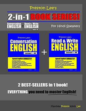portada Preston Lee’S 2-In-1 Book Series! Conversation English & Read & Write English Lesson 1 – 40 for Hindi Speakers 