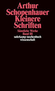 portada Sämtliche Werke in Fünf Bänden: Band Iii: Kleinere Schriften: Bd 3 (Suhrkamp Taschenbuch Wissenschaft) 