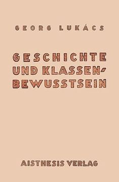 portada Geschichte und Klassenbewußtsein (en Alemán)