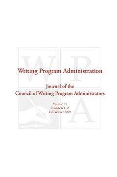portada wpa: writing program administration 33.1-2 (fall/winter 2009) (in English)