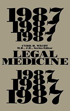 portada Legal Medicine 1987: (Legal Medicine) (en Inglés)