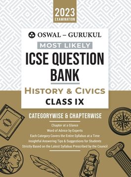 portada Oswal - Gurukul History & Civics Most Likely Question Bank: ICSE Class 9 For 2023 Exam 