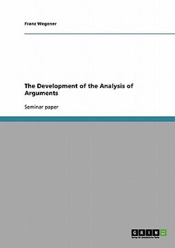 portada the development of the analysis of arguments (en Inglés)