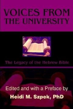 portada voices from the university: the legacy of the hebrew bible