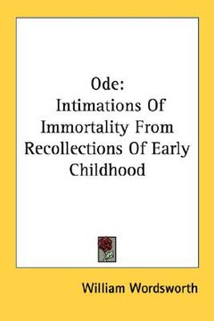 portada ode: intimations of immortality from recollections of early childhood (en Inglés)