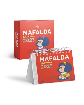 portada Mafalda 2023 Calendario de Escritorio con Caja - Rojo (in Spanish)