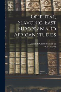 portada Oriental, Slavonic, East European and African Studies