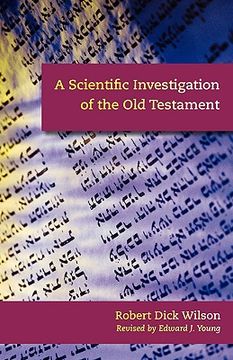 portada a scientific investigation of the old testament (in English)
