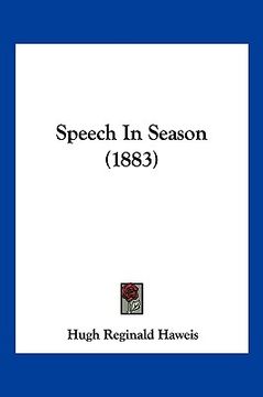 portada speech in season (1883) (in English)