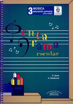 portada Pentagrama Escolar Música 3: Educación Primaria. Ciclo Medio (in Spanish)
