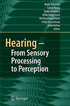 portada hearing - from sensory processing to perception (en Inglés)