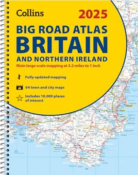 portada 2025 Collins big Road Atlas Britain and Northern Ireland: A3 Spiral (in English)