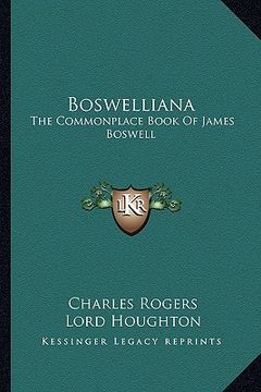 portada boswelliana: the commonplace book of james boswell (en Inglés)