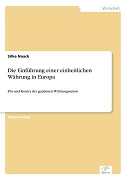 portada Die Einführung einer einheitlichen Währung in Europa (German Edition)