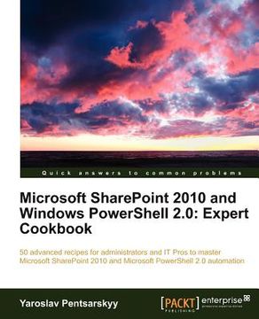 portada microsoft sharepoint 2010 and windows powershell 2.0: expert cookbook (in English)