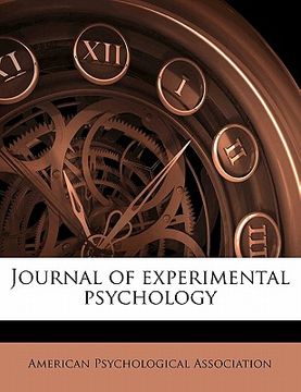 portada journal of experimental psychology (en Inglés)