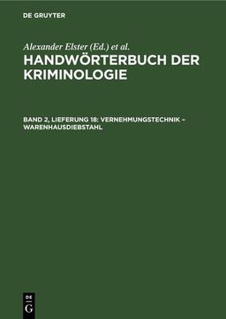 portada Vernehmungstechnik - Warenhausdiebstahl (en Alemán)