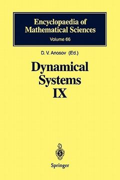 portada dynamical systems ix: dynamical systems with hyperbolic behaviour (en Inglés)