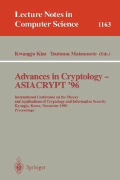 portada advances in cryptology - asiacrypt '96: international conference on the theory and applications of crypotology and information security, kyongju, kore