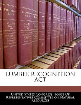 portada lumbee recognition act (en Inglés)