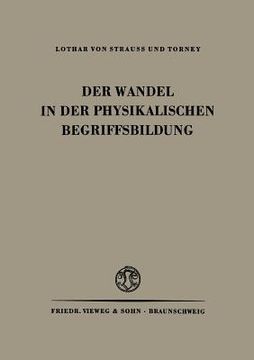 portada Der Wandel in Der Physikalischen Begriffsbildung (en Alemán)
