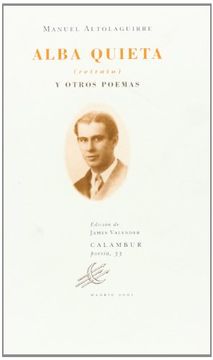 portada Alba quieta (retrato) y otros poemas (Calambur Poesía)