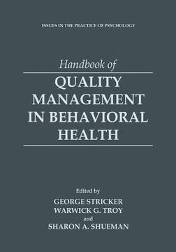 portada Handbook of Quality Management in Behavioral Health (en Inglés)