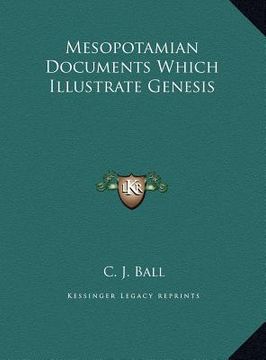 portada mesopotamian documents which illustrate genesis (en Inglés)
