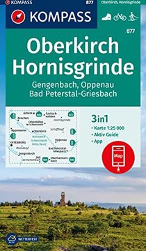 portada Kompass Wanderkarte 877 Oberkirch, Hornisgrinde, Gengenbach, Oppenau, bad Peterstal-Griesbach 1: 25. 000 (en Alemán)