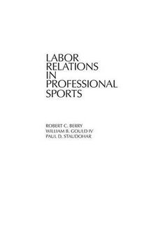 portada labor relations in professional sports (en Inglés)