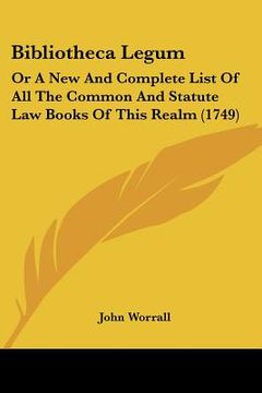 portada bibliotheca legum: or a new and complete