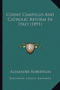 portada count campello and catholic reform in italy (1891) (en Inglés)