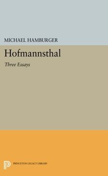 portada Hofmannsthal: Three Essays (Selected Writings of Hugo von Hofmannsthal) (in English)