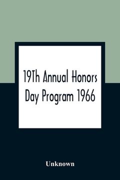 portada 19Th Annual Honors Day Program 1966 (en Inglés)