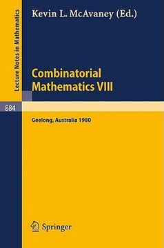 portada combinatorial mathematics viii (in English)