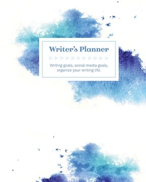 portada Writer's Planner: Writing Goals, Social Media Goals, Organize Your Writing Life in blues & purples: Writing Goals, Social Media Goals,