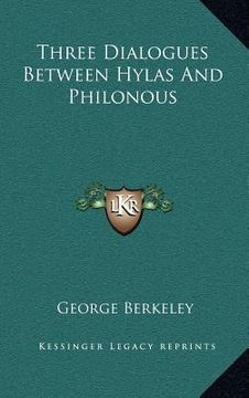 portada three dialogues between hylas and philonous (en Inglés)