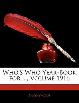 portada who's who year-book for ..., volume 1916 (en Inglés)