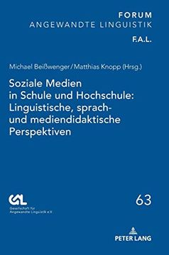 portada Soziale Medien in Schule und Hochschule: Linguistische, Sprach- und Mediendidaktische Perspektiven (en Alemán)