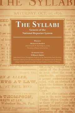 portada the syllabi: genesis of the national reporter system